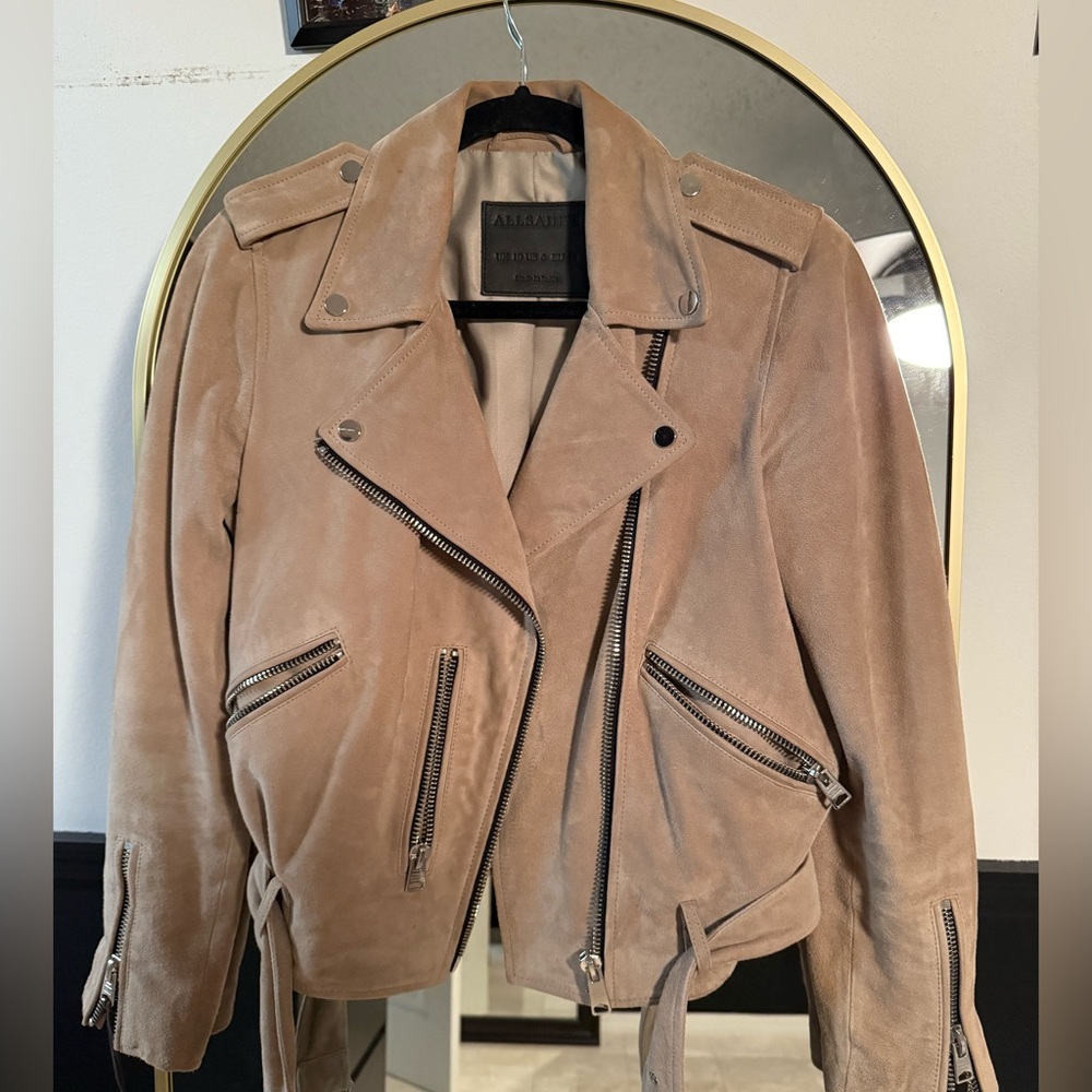 All Saints Balfern suede jacket